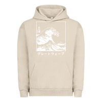 Pigment French Oak the great wave off kanagawa Urban Hoodie - artisFamous