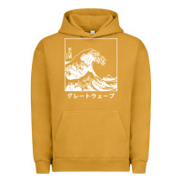 Pigment Peanut Butter the great wave off kanagawa Urban Hoodie - artisFamous