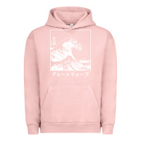Pigment Salmon the great wave off kanagawa Urban Hoodie - artisFamous