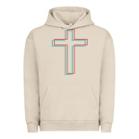 A Neon Christian Cross Urban Hoodie | Teevron