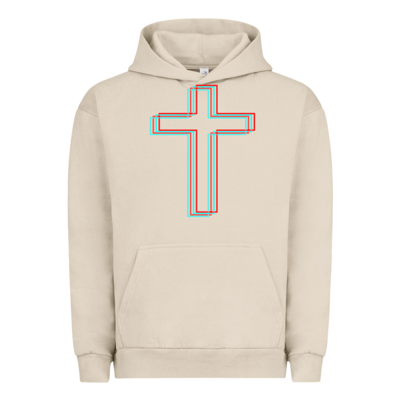 A Neon Christian Cross Urban Hoodie by artisFamous | Teevron