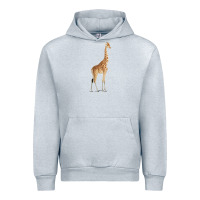 Heather Grey Giraffe Urban Hoodie - artisFamous