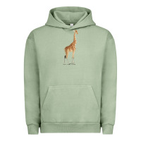 Pigment Oil Green Giraffe Urban Hoodie - artisFamous
