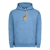 Pigment Pebble Blue Giraffe Urban Hoodie - artisFamous
