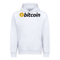 White vintage look bitcoin Urban Hoodie - artisFamous