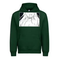 Forest Green anime eyes Urban Hoodie - artisFamous