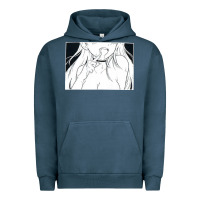 Pigment Midnight Navy anime eyes Urban Hoodie - artisFamous