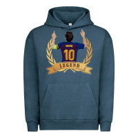 Pigment Midnight Navy Messi The Legend Urban Hoodie - artisFamous