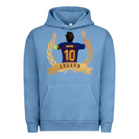 Pigment Pebble Blue Messi The Legend Urban Hoodie - artisFamous