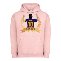 Pigment Salmon Messi The Legend Urban Hoodie - artisFamous