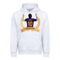 White Messi The Legend Urban Hoodie - artisFamous