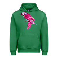 Emerald pink parrot T-shirts Urban Hoodie - artisFamous