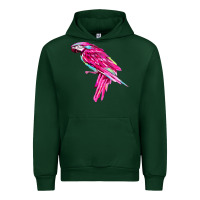 Forest Green pink parrot T-shirts Urban Hoodie - artisFamous