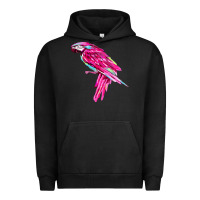 Pigment Black pink parrot T-shirts Urban Hoodie - artisFamous