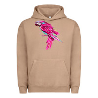 Pigment Burro pink parrot T-shirts Urban Hoodie - artisFamous