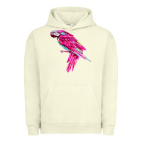 Pigment Pistachio pink parrot T-shirts Urban Hoodie - artisFamous