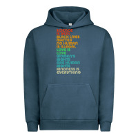 Pigment Midnight Navy vintage, retro science is real, black lives matter Urban Hoodie - artisFamous