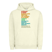 Pigment Pistachio vintage, retro science is real, black lives matter Urban Hoodie - artisFamous
