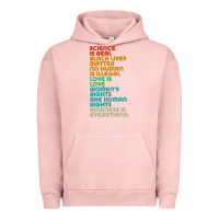 Pigment Salmon vintage, retro science is real, black lives matter Urban Hoodie - artisFamous