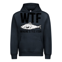 Navy wtf where's the fish Urban Hoodie - artisFamous
