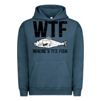 Pigment Midnight Navy wtf where's the fish Urban Hoodie - artisFamous
