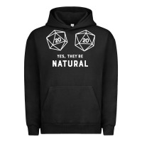 Pigment Black yes they're natural 20 dice funny rpg gamer Urban Hoodie - artisFamous