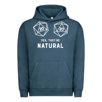Pigment Midnight Navy yes they're natural 20 dice funny rpg gamer Urban Hoodie - artisFamous