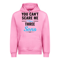 Fuchsia Pink you can't scare me i have three sons Urban Hoodie - artisFamous