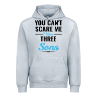 Heather Grey you can't scare me i have three sons Urban Hoodie - artisFamous