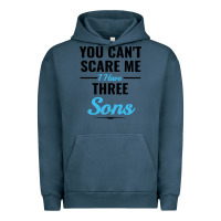 Pigment Midnight Navy you can't scare me i have three sons Urban Hoodie - artisFamous