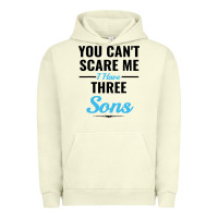 Pigment Pistachio you can't scare me i have three sons Urban Hoodie - artisFamous