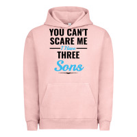 Pigment Salmon you can't scare me i have three sons Urban Hoodie - artisFamous