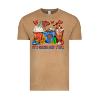 It's Game Day Y'all Basketball Coffee Cups Vintage Tee | Teevron