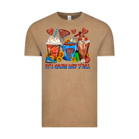 Vintage Coffee It's Game Day Y'all Basketball Coffee Cups Vintage Tee - FaDigitalArtStudio