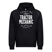 Black Tractor Mechanic Gift Funny Job Title Profession Birthday Idea Urban Hoodie - artisFamous