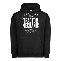 Pigment Black Tractor Mechanic Gift Funny Job Title Profession Birthday Idea Urban Hoodie - artisFamous