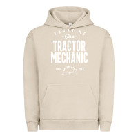 Pigment French Oak Tractor Mechanic Gift Funny Job Title Profession Birthday Idea Urban Hoodie - artisFamous