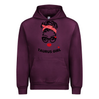 Mauve Wine taurus girl Urban Hoodie - artisFamous