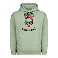 Pigment Oil Green taurus girl Urban Hoodie - artisFamous