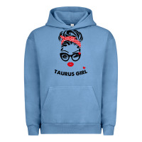 Pigment Pebble Blue taurus girl Urban Hoodie - artisFamous