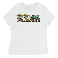 White mama sunflower leopard Ladies Tee - OliviaCreatesArt
