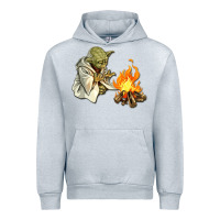 Heather Grey Yoda is warming up Urban Hoodie - artisFamous