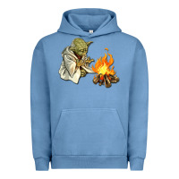 Pigment Pebble Blue Yoda is warming up Urban Hoodie - artisFamous