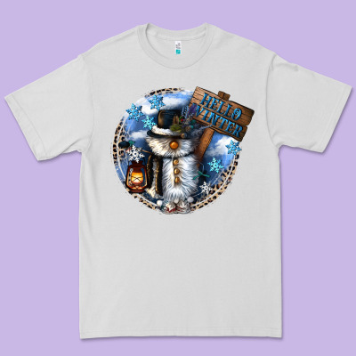 Hello Winter Premium Tee Designed By Cowgirlartshop