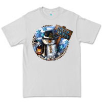 Dove Grey hello winter Premium Tee - CowGirlArtShop