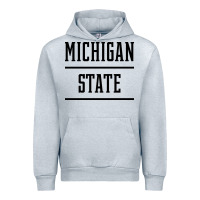 Heather Grey Michigan MI State vintage Athletic Style Urban Hoodie - artisFamous
