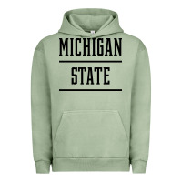 Pigment Oil Green Michigan MI State vintage Athletic Style Urban Hoodie - artisFamous