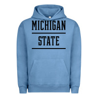 Pigment Pebble Blue Michigan MI State vintage Athletic Style Urban Hoodie - artisFamous