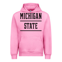 Fuchsia Pink Michigan MI State vintage Athletic Style Urban Hoodie - artisFamous