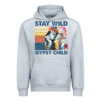 Heather Grey stay wild gypsy child letter rainbow Urban Hoodie - artisFamous